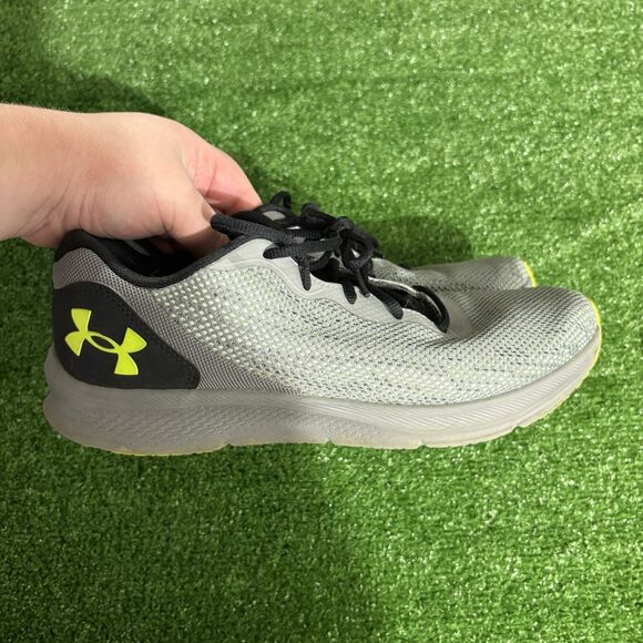 Under Armour Shadow Running Shoes Concrete/Hi Vis Yellow 3024137-101 Men's 10.5 - Picture 1 of 6